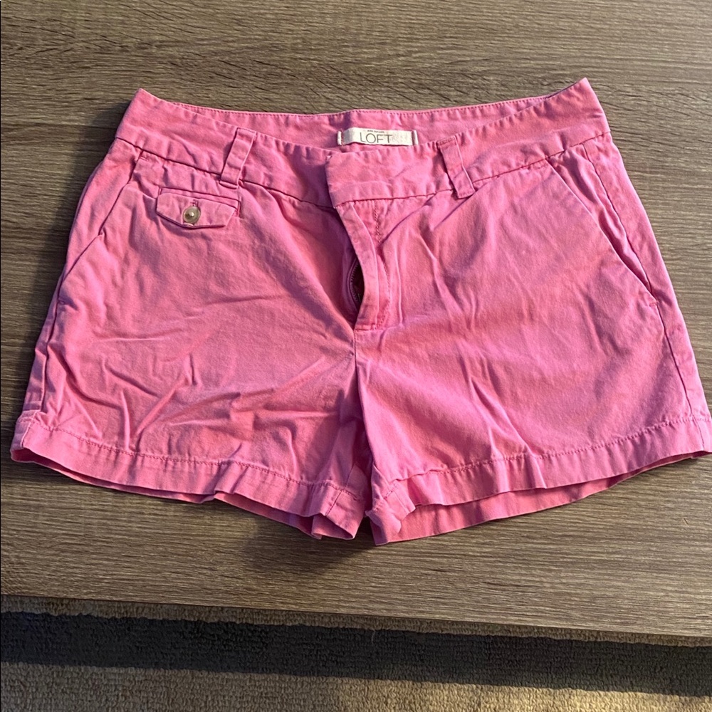 Pink chino shorts